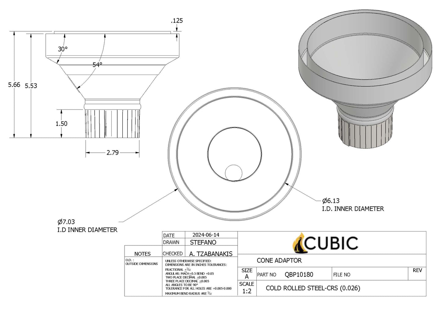 CB-3060 Cone Adaptor