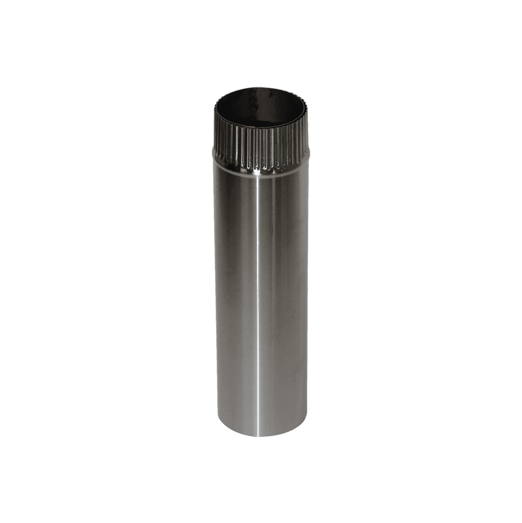CB-3012-SS 3" Stainless Steel Double Wall Flue Pipe, 12" Long