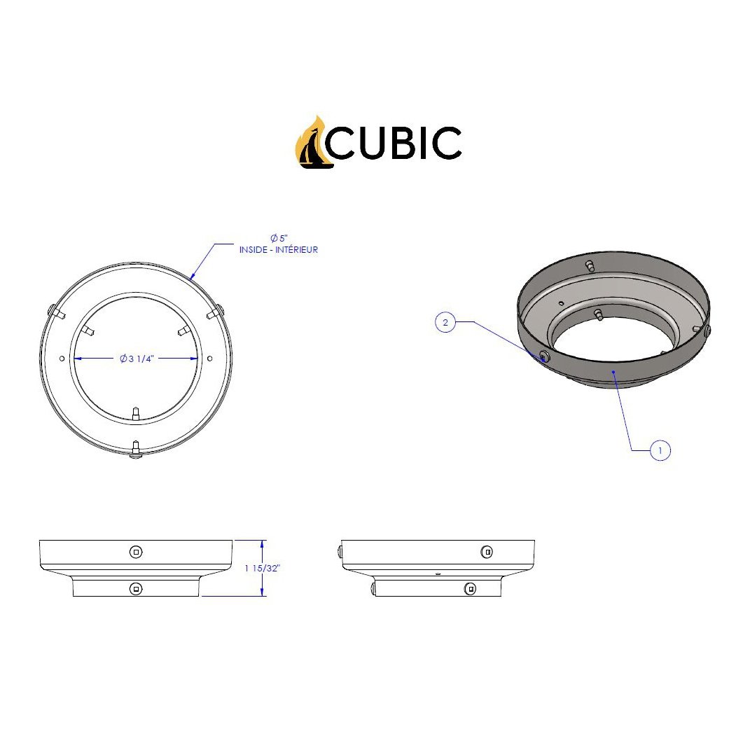 CB-3050-SS 3" to 5" Adaptor