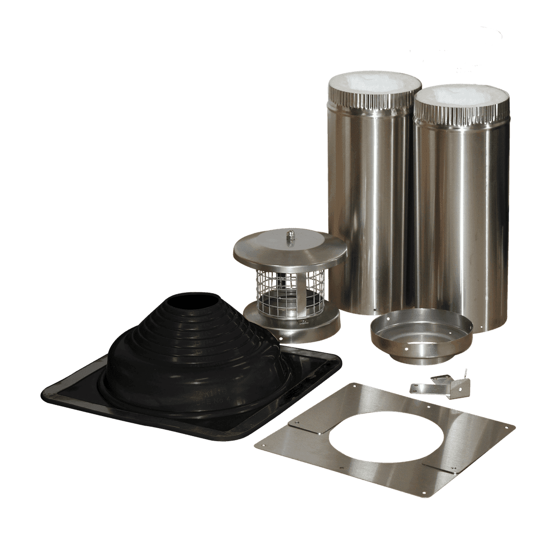 Through The Wall Kit for 6 Chimney Pipe with Chimney Cap