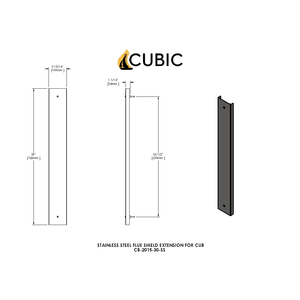 CB-2015-SS 30" Flue Shield Extension Cub