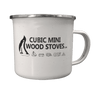 Load image into Gallery viewer, CB-7500-WT/BL white or black Cubic Mini Wood Stoves Stainless Steel Camping Mug