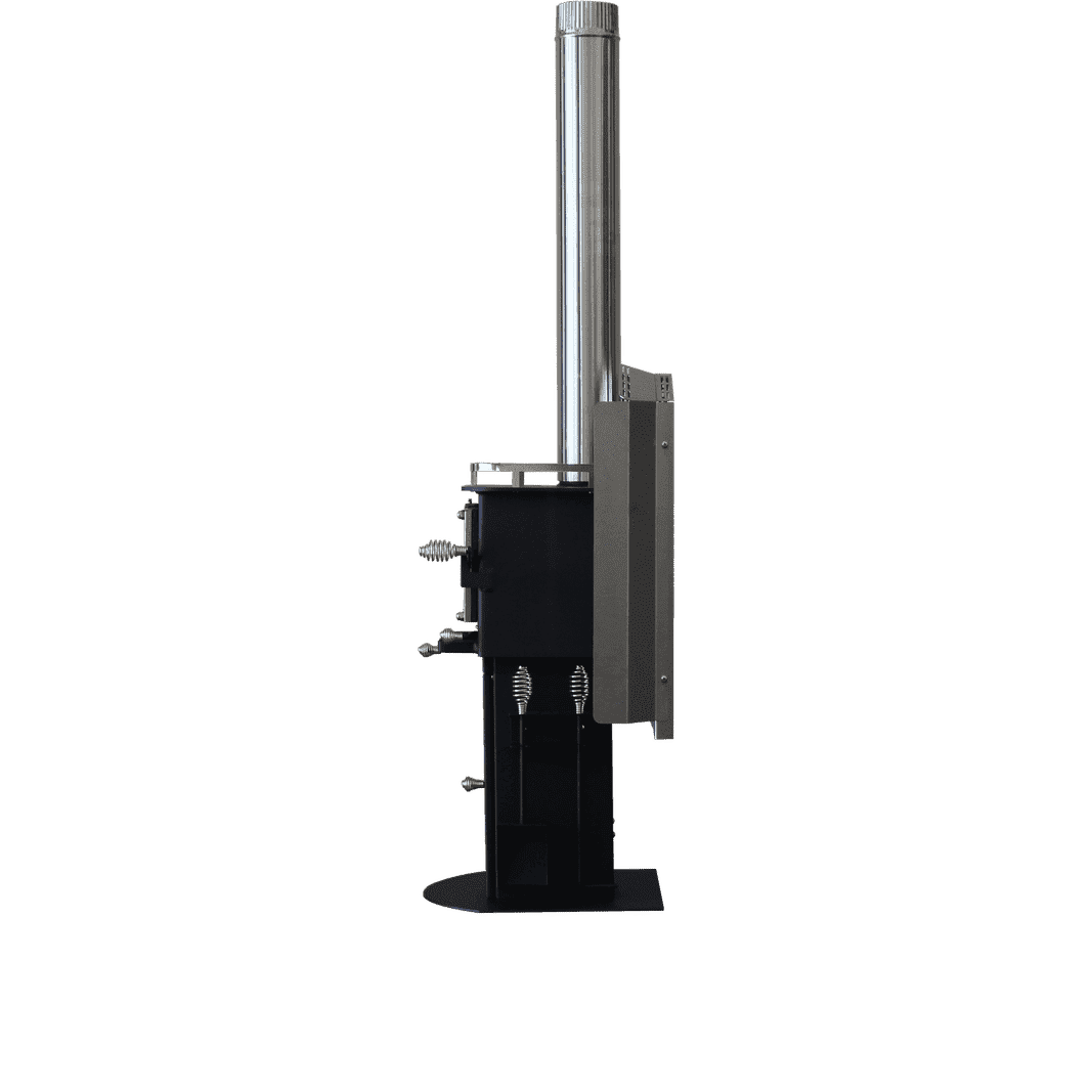 CB-2020-SS Cub Floor Mount with Rear Heat Shield stove and pipe NOT included!