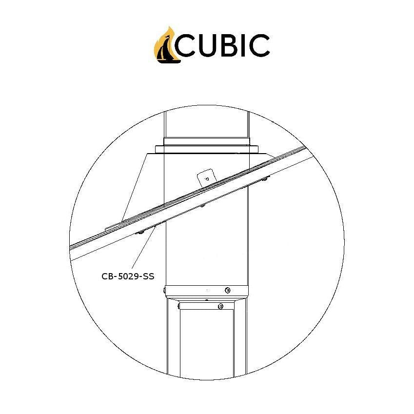 CB-5029-SS 5" Stainless Steel Ceiling Trim Plate