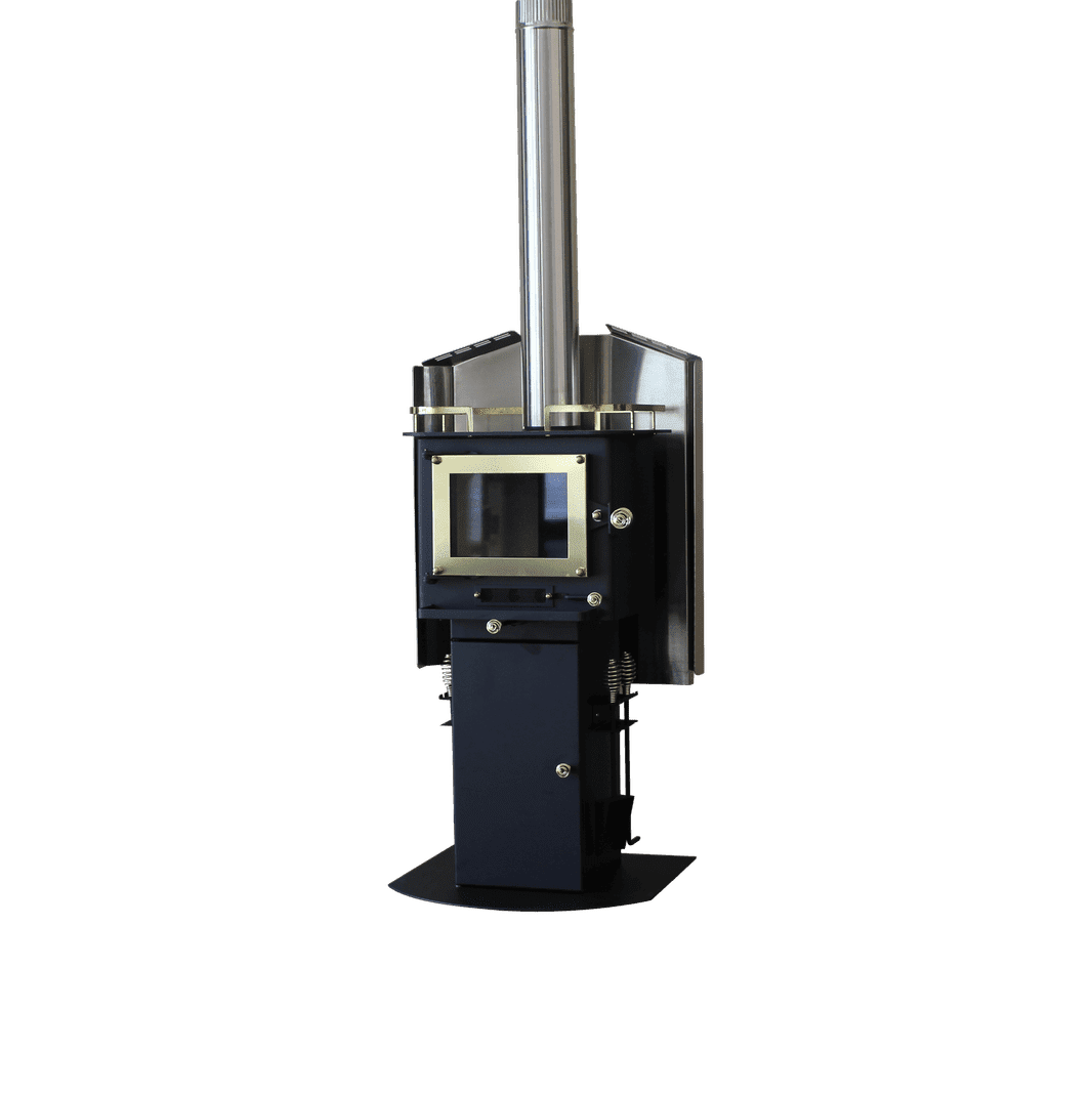 CB-2220-SS Grizzly Floor Mount with Rear Heat Shield stove and pipe NOT included!