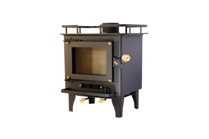 CB-1210-BL Grizzly Cubic Mini Wood Stove Black