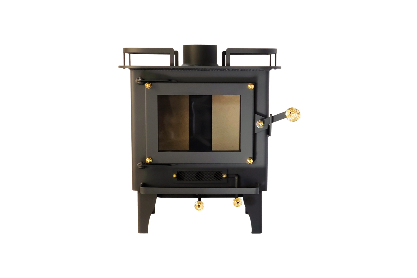 CB-1210-BL Grizzly Cubic Mini Wood Stove Black