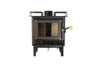 CB-1210-BL Grizzly Cubic Mini Wood Stove Black