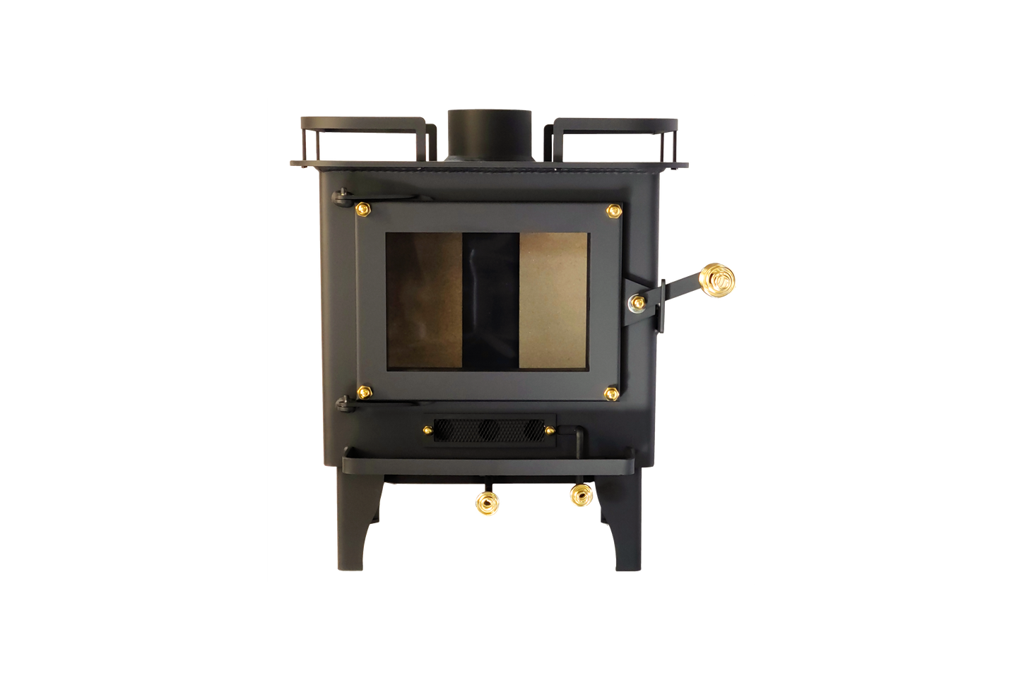 CB-1210-BL Grizzly Cubic Mini Wood Stove Black