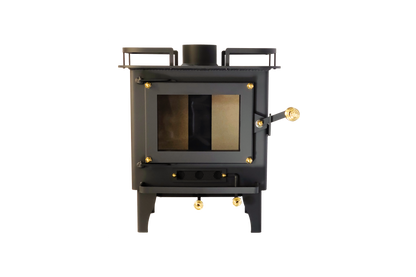 CB-1210-BL Grizzly Cubic Mini Wood Stove Black