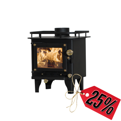 CB-1000-BL CUB Cubic Mini Wood Stove Black