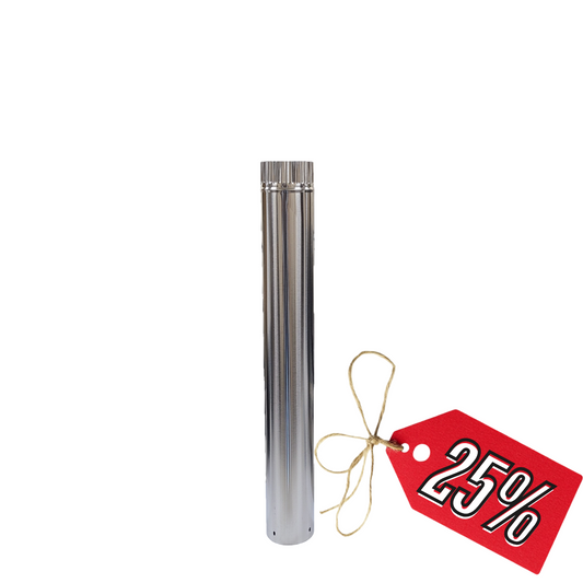 CB-3024-SS 3" Stainless Steel Double Wall Flue Pipe, 24" Long