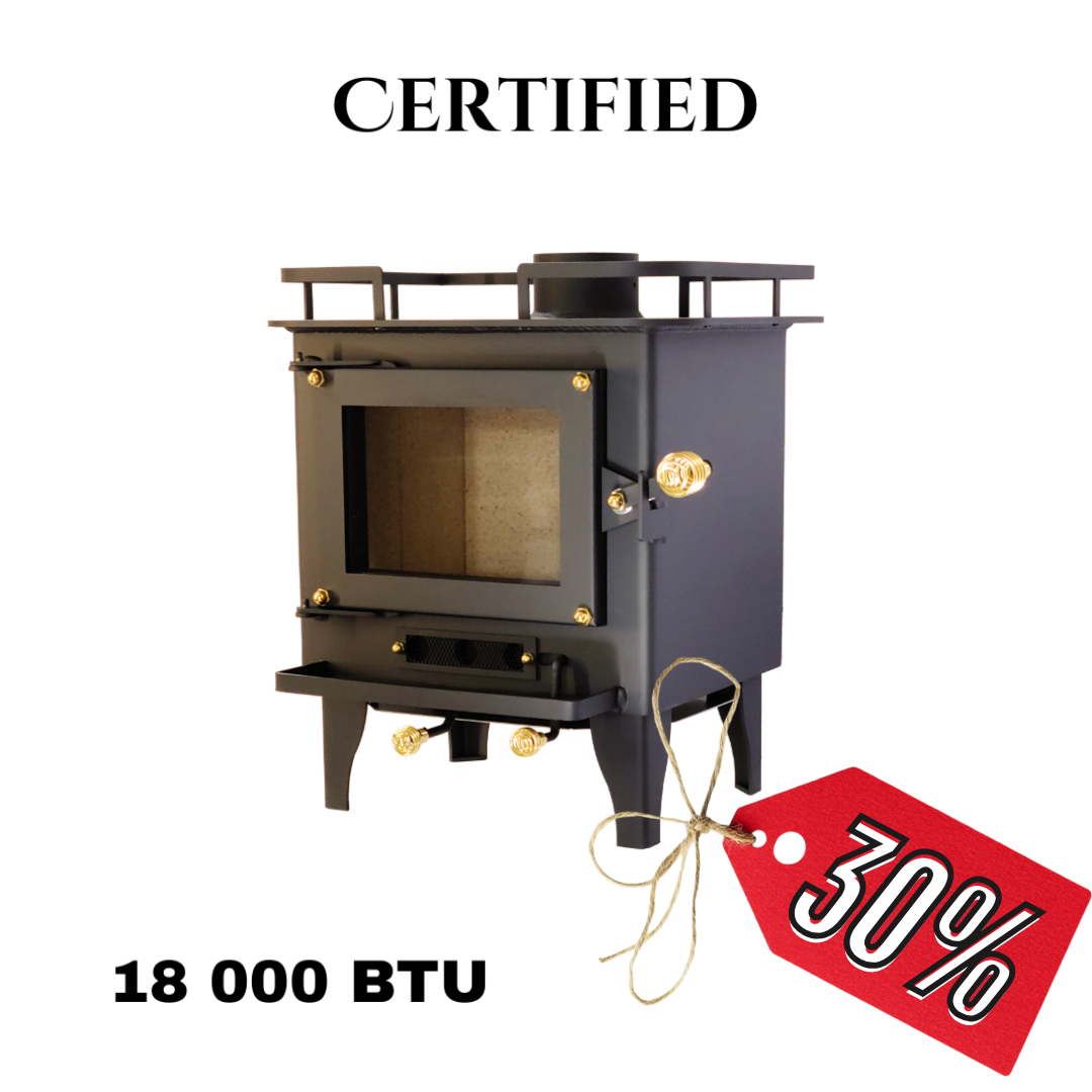 CB-1210-BL Grizzly Cubic Mini Wood Stove Black β Cubic Mini Wood Stoves