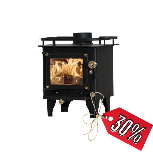 CB-1000-BL CUB Cubic Mini Wood Stove Black