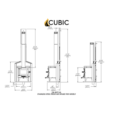 CB-2277-SS Stainless Steel Wall Mount with Fresh Air Intake