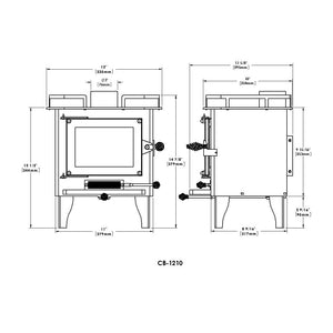 CB-1210 "GRIZZLY" Cubic Mini Wood Stove - Cubic Mini Wood Stoves