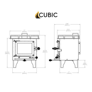 CB-1008 CUB Cubic Mini Wood Stove