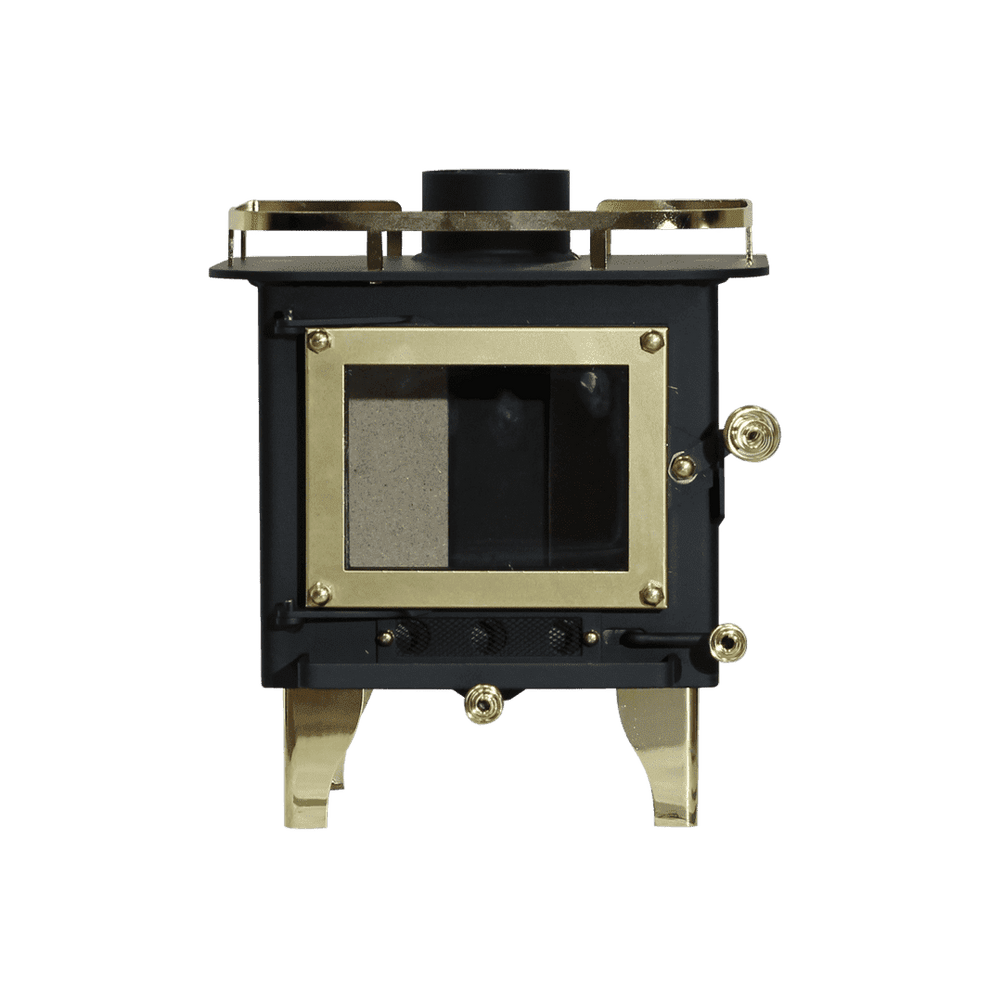 CB-1000-BR CUB Cubic Mini Wood Stove Brass – Cubic Mini Wood Stoves